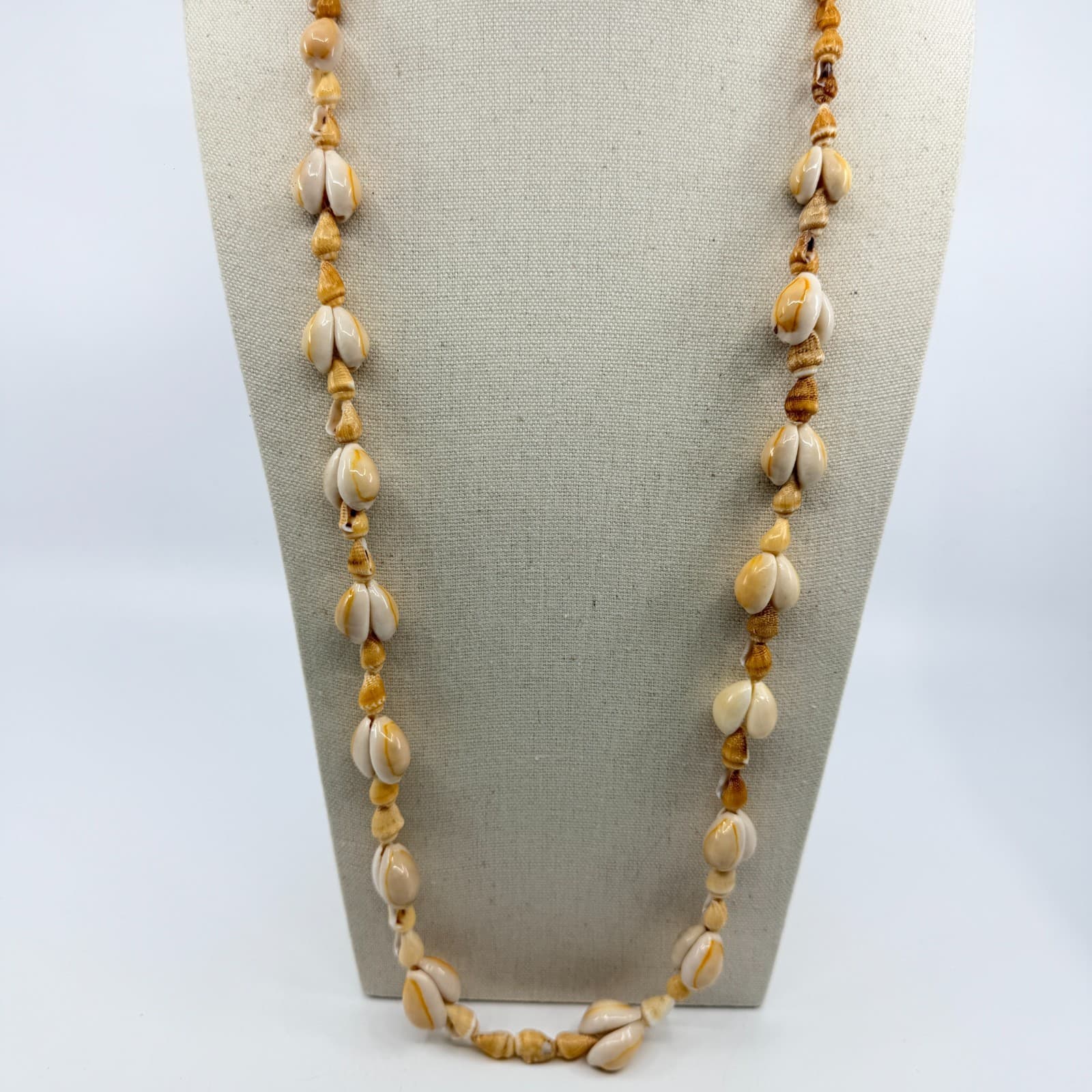Natural Seashell Necklace Boho Festival Beach Jewelry Layering Statement Piece - Thumbnail 2