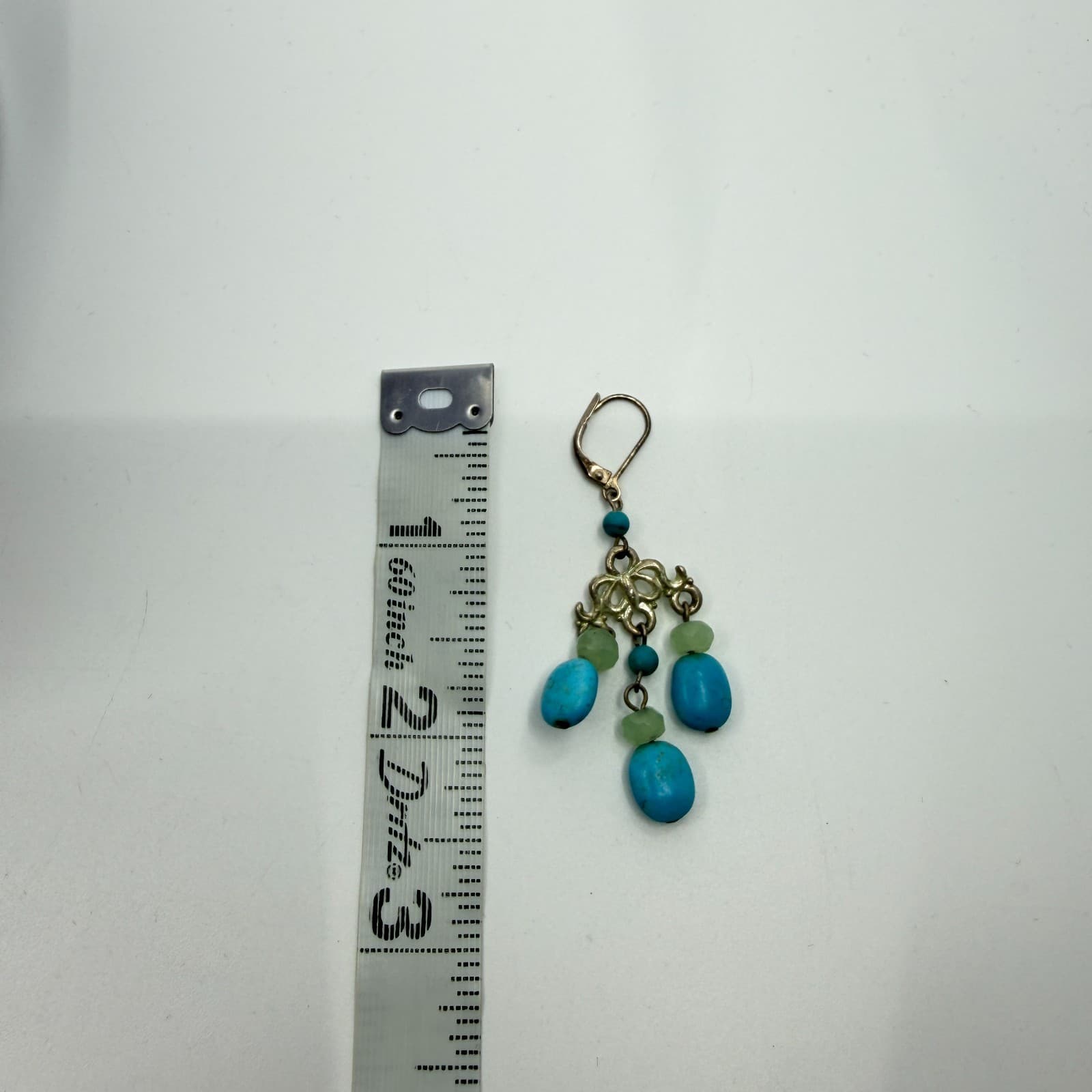 Boho Turquoise & Green Gemstone Chandelier Earrings Statement Festival Chic Gift - Thumbnail 9