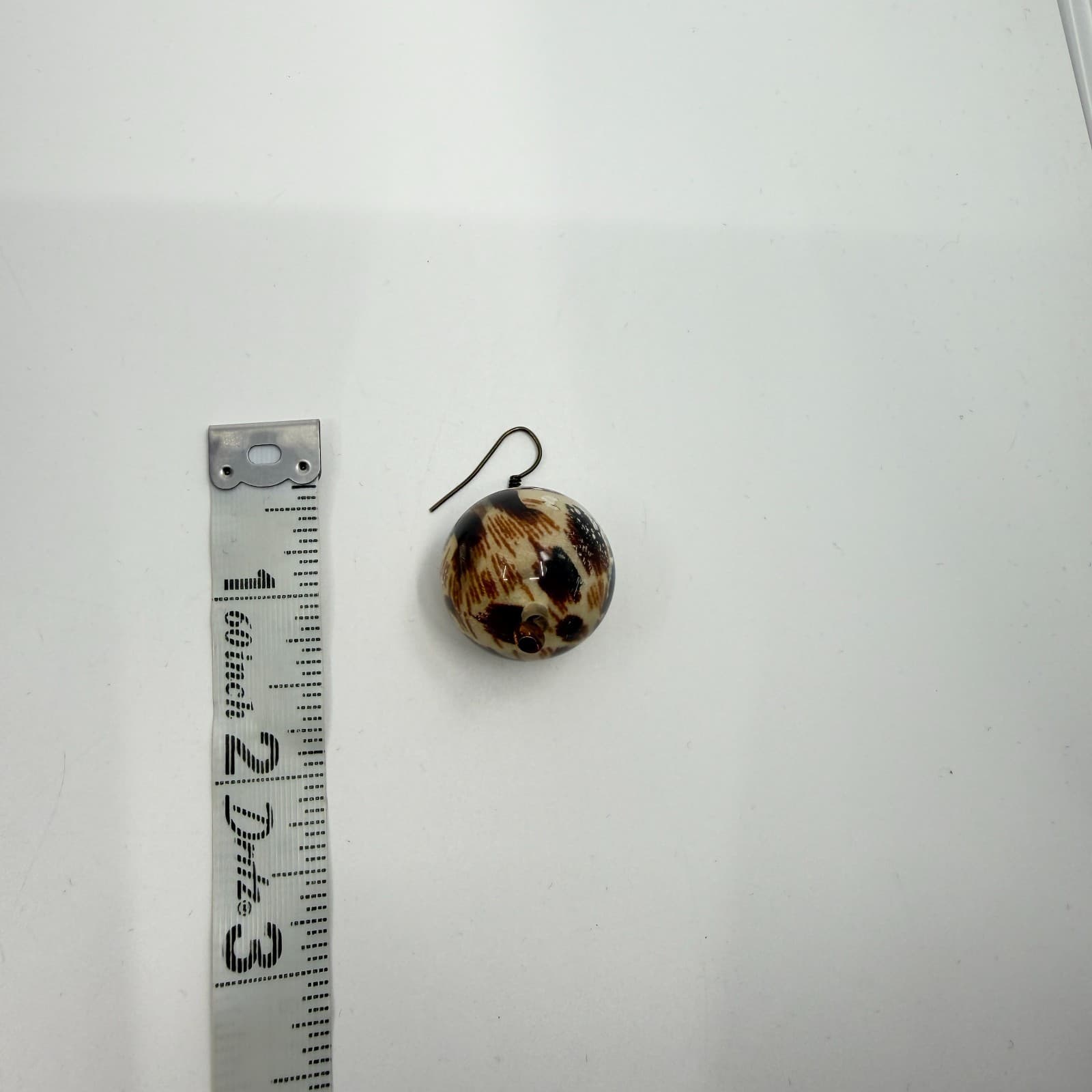 Y2K Bold Leopard Print Resin Sphere Dangle Earring Statement Boho Animal Pattern - Thumbnail 9
