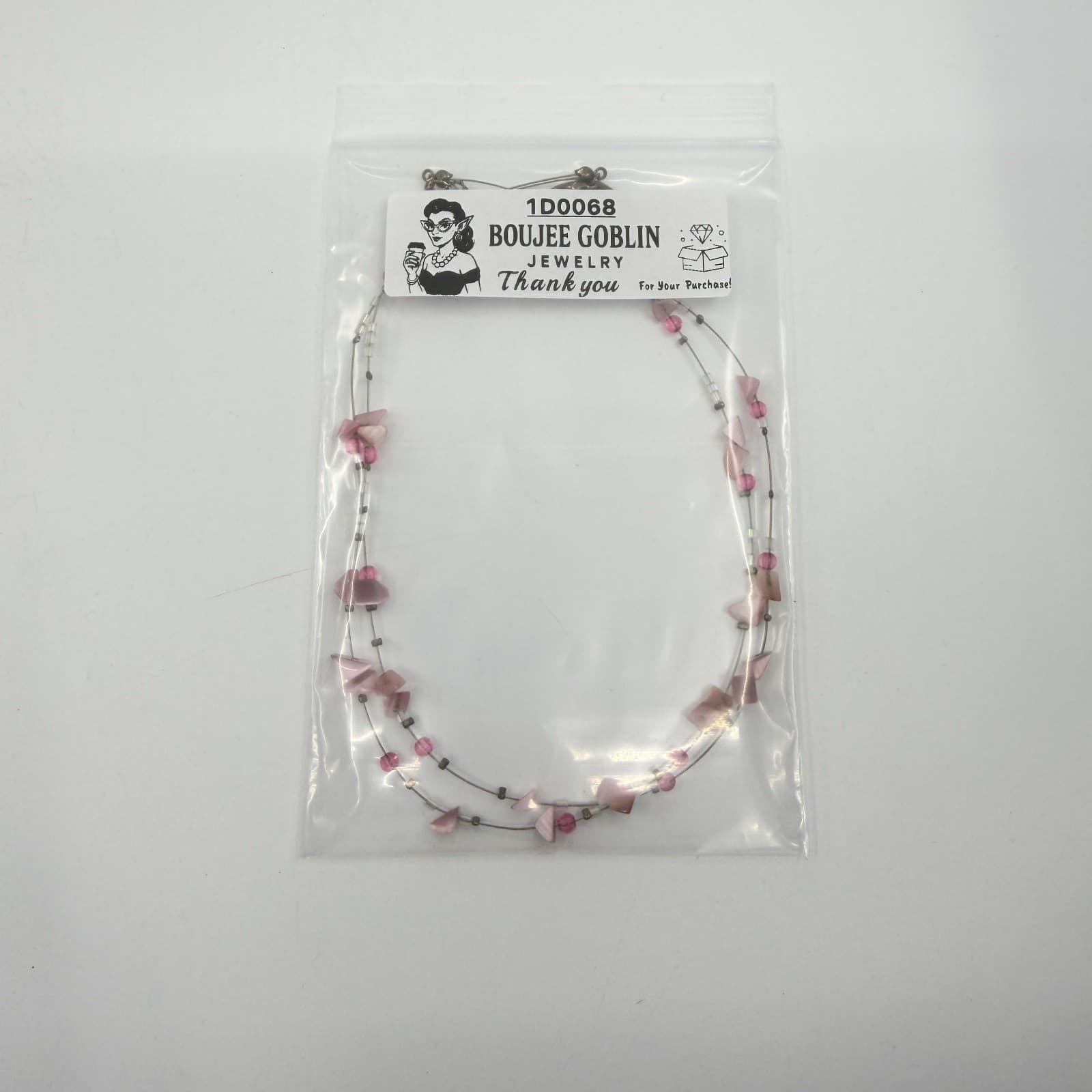 New York & Co. Layered Pink Bead Necklace Statement Floating Illusion Jewelry - Thumbnail 11