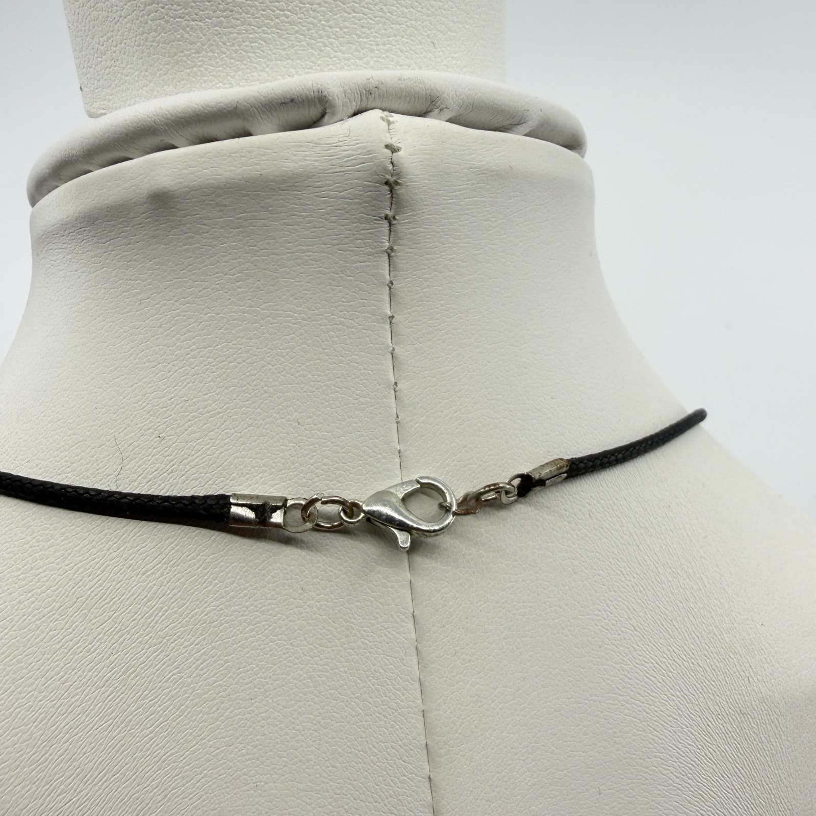 Minimalist Rose Quartz Point Pendant Necklace Black Cord Boho Crystal Jewelry - Thumbnail 6