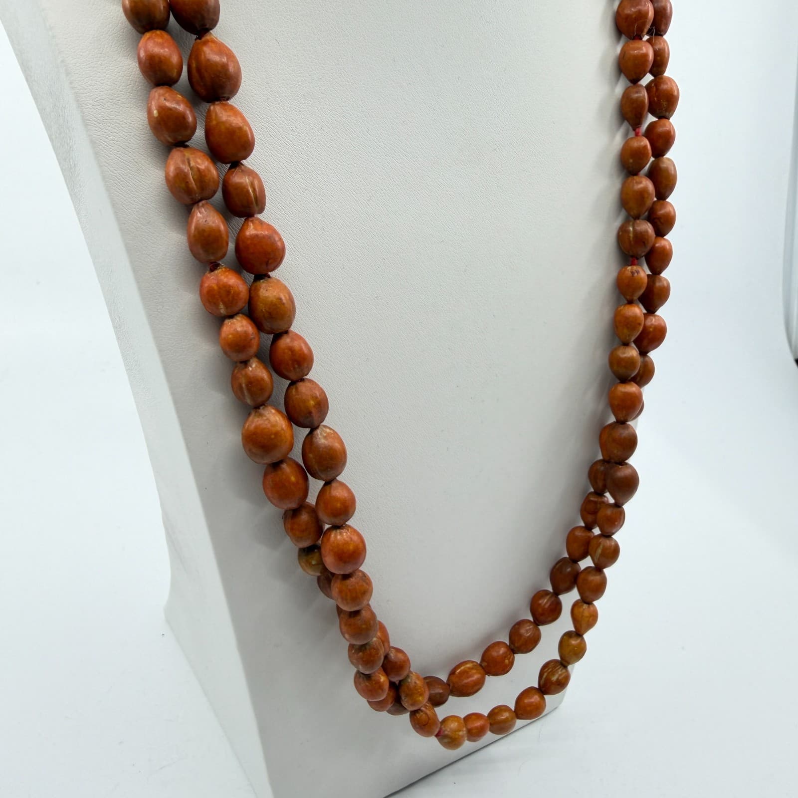 Long Natural Seed Bead Necklace Boho Layering Jewelry Earthy Rustic Minimalist - Thumbnail 6