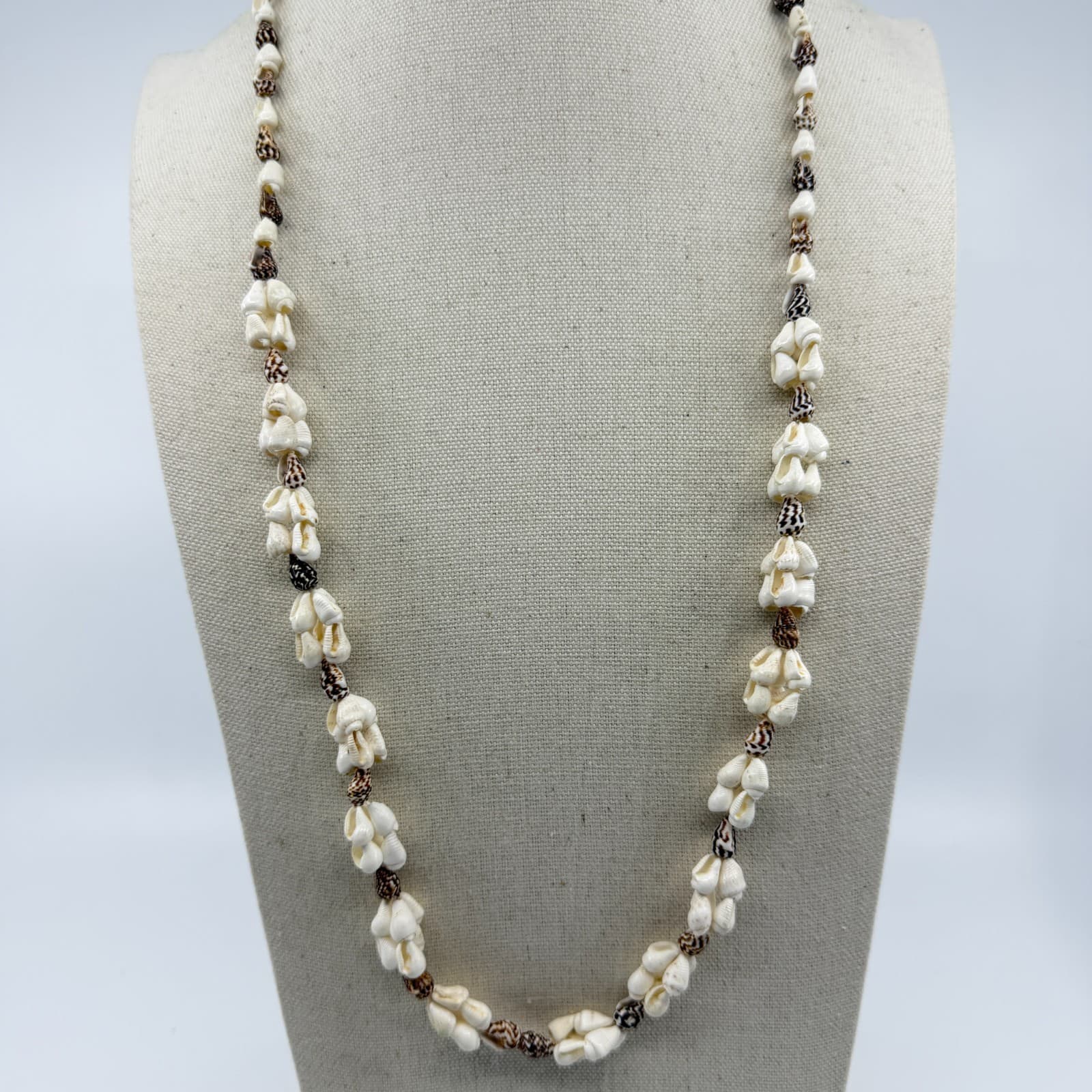 Authentic Sea Shell Beaded Necklace Beach Boho Festival Surfer Style Statement - Thumbnail 3