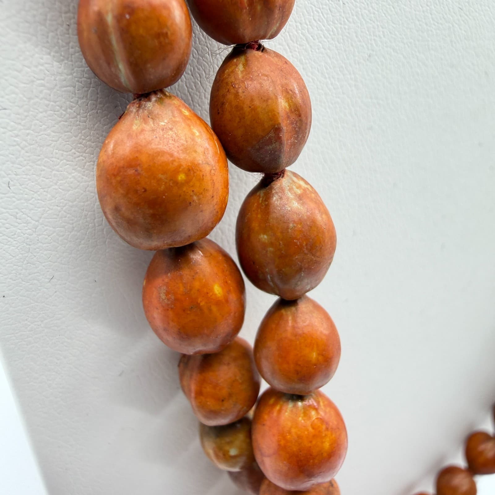 Long Natural Seed Bead Necklace Boho Layering Jewelry Earthy Rustic Minimalist - Thumbnail 5