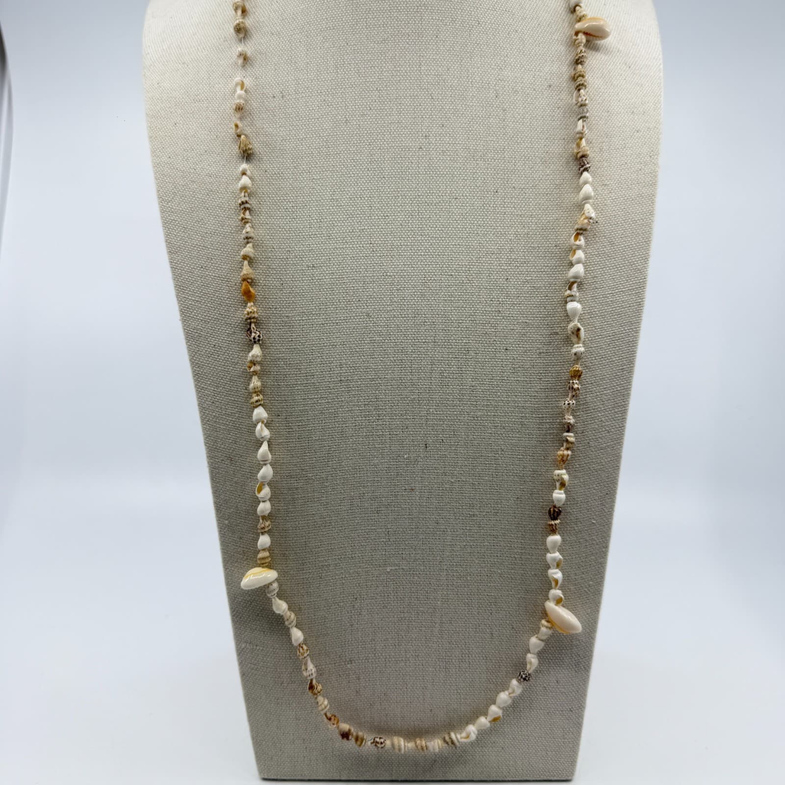 Long Natural Seashell Necklace Beach Bohemian Surf Jewelry Beaded Strand Gift - Thumbnail 3
