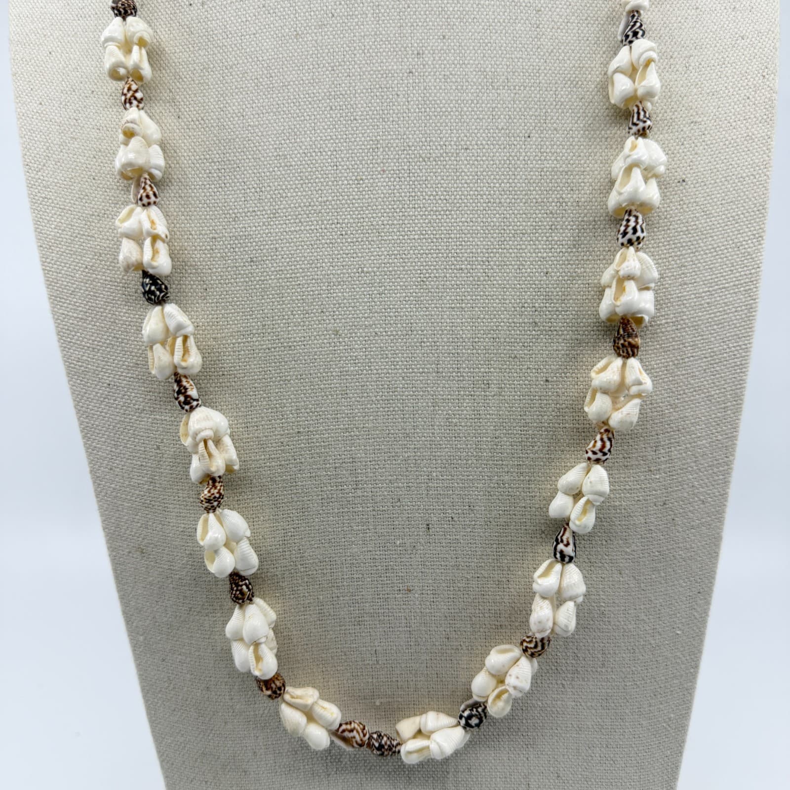 Authentic Sea Shell Beaded Necklace Beach Boho Festival Surfer Style Statement - Thumbnail 2