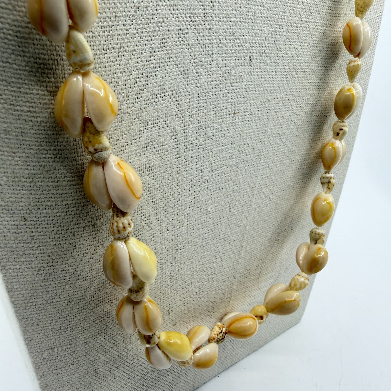 Natural Cowrie Shell Beaded Necklace Beach Boho Surf Aesthetic Statement Jewelry - Thumbnail 4