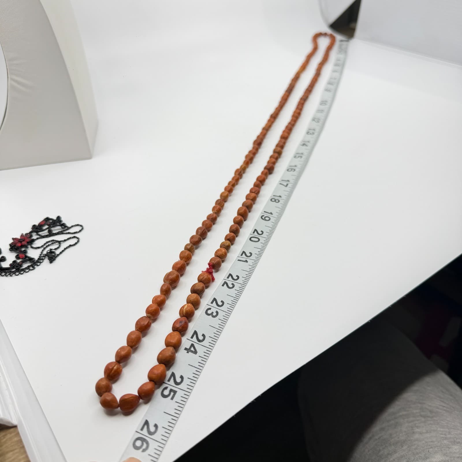 Long Natural Seed Bead Necklace Boho Layering Jewelry Earthy Rustic Minimalist - Thumbnail 11