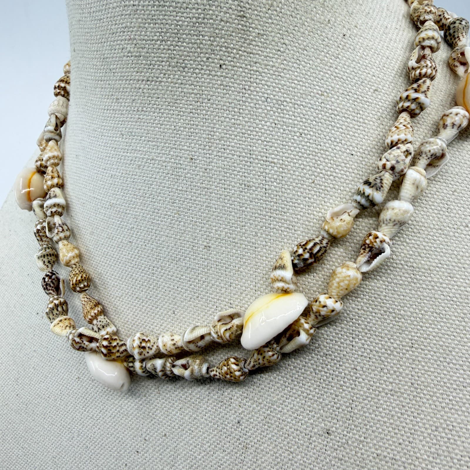Bohemian Shell Layered Necklace Natural Beachy Statement Jewelry Gift for Her - Thumbnail 7