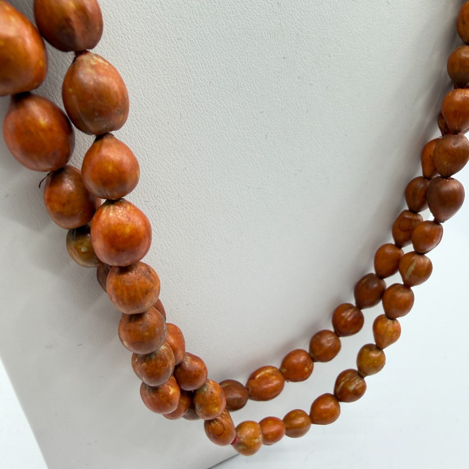 Long Natural Seed Bead Necklace Boho Layering Jewelry Earthy Rustic Minimalist - Thumbnail 4