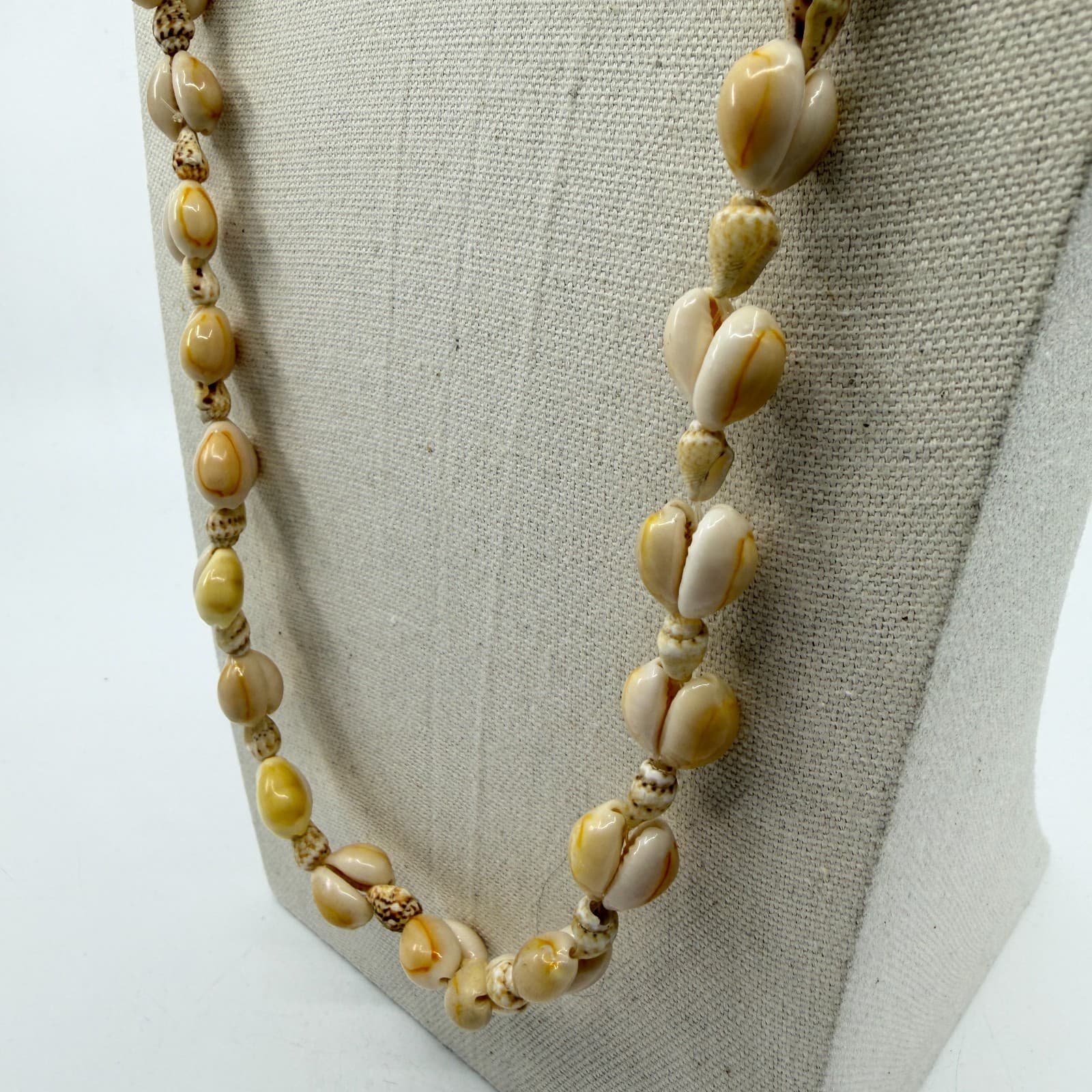 Natural Cowrie Shell Beaded Necklace Beach Boho Surf Aesthetic Statement Jewelry - Thumbnail 6