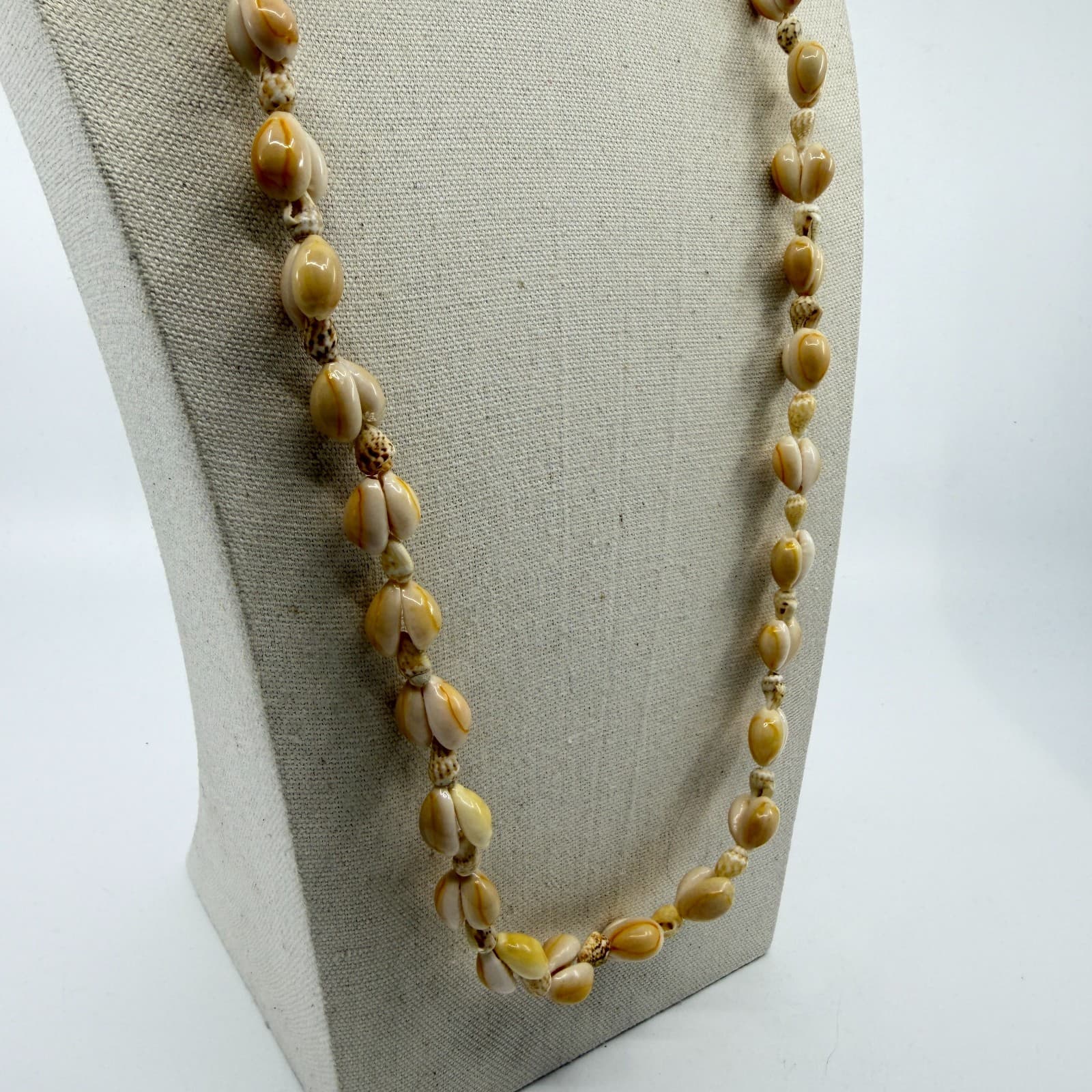 Natural Cowrie Shell Beaded Necklace Beach Boho Surf Aesthetic Statement Jewelry - Thumbnail 5