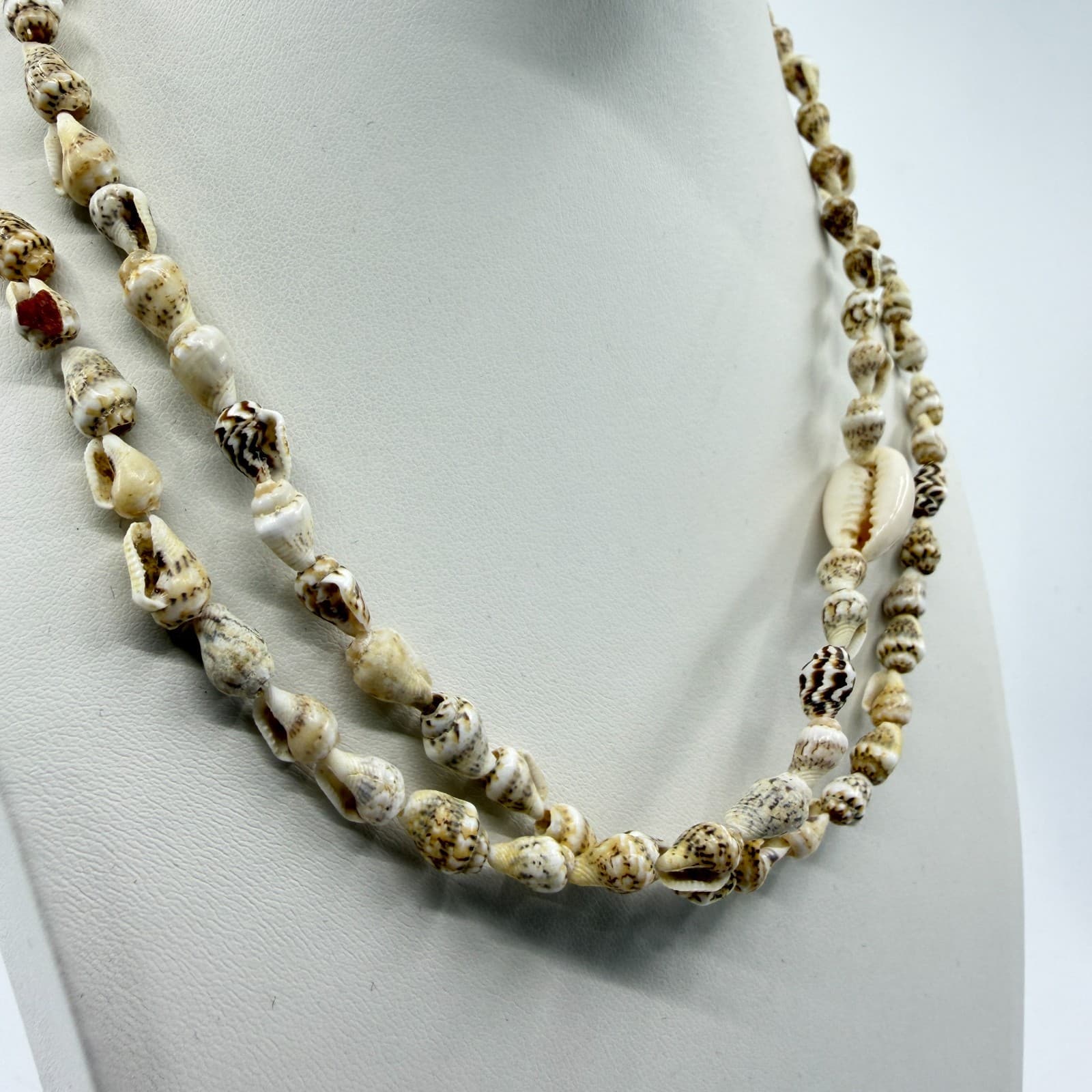 Natural Shell Layered Necklace Bohemian Beachy Statement Jewelry Gift for Her - Thumbnail 2