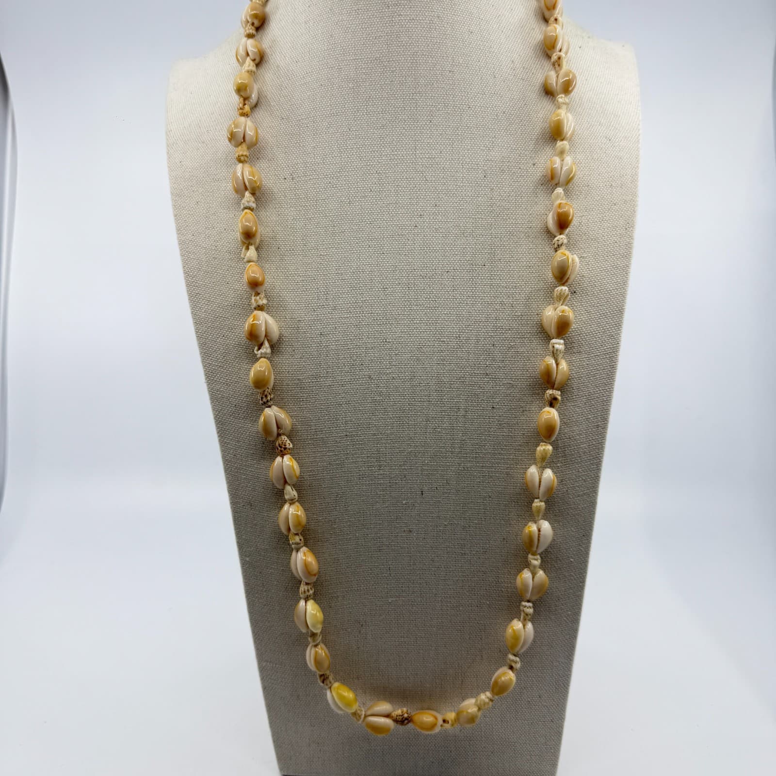 Natural Cowrie Shell Beaded Necklace Beach Boho Surf Aesthetic Statement Jewelry - Thumbnail 9