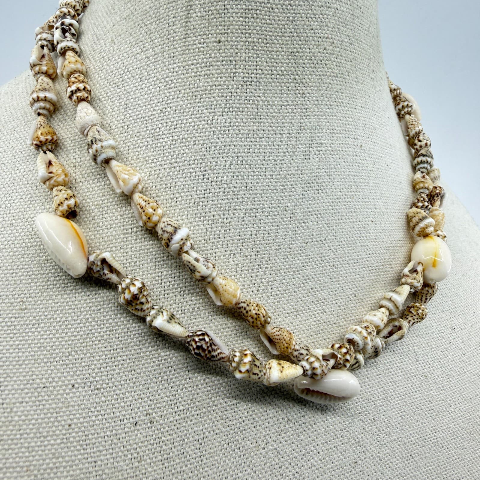 Bohemian Shell Layered Necklace Natural Beachy Statement Jewelry Gift for Her - Thumbnail 5