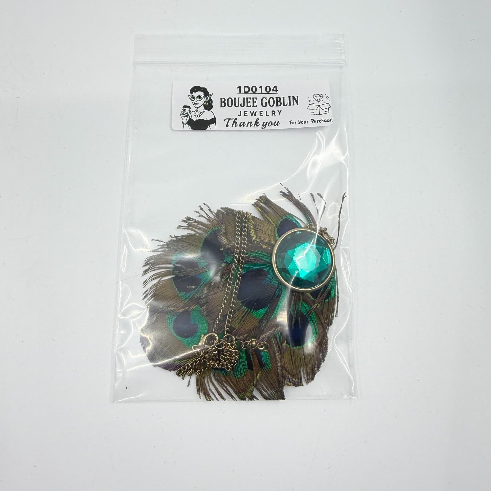 Peacock Feather Statement Necklace Green Crystal Boho Festival Layering Jewelry - Thumbnail 10