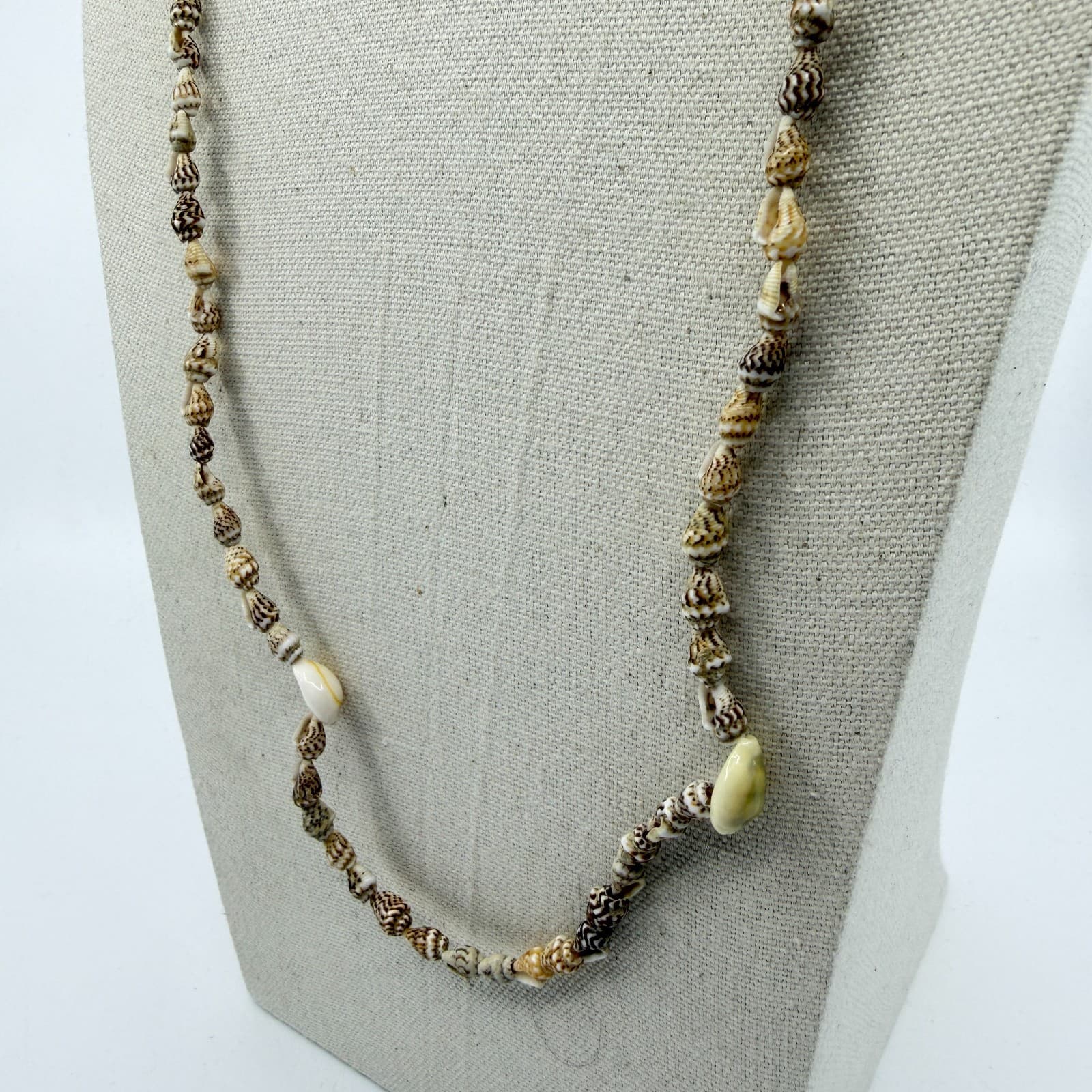 Boho Shell Necklace Long Layering Beach Jewelry Organic Coastal Minimalist Style - Thumbnail 5