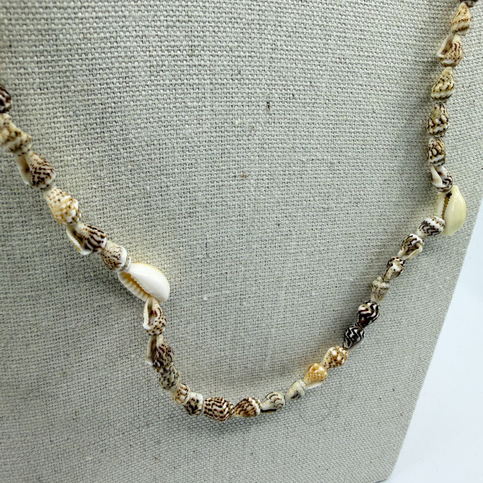 Boho Shell Necklace Long Layering Beach Jewelry Organic Coastal Minimalist Style - Thumbnail 2