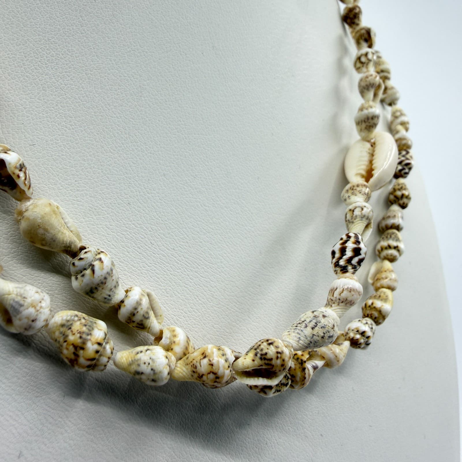 Natural Shell Layered Necklace Bohemian Beachy Statement Jewelry Gift for Her - Thumbnail 5