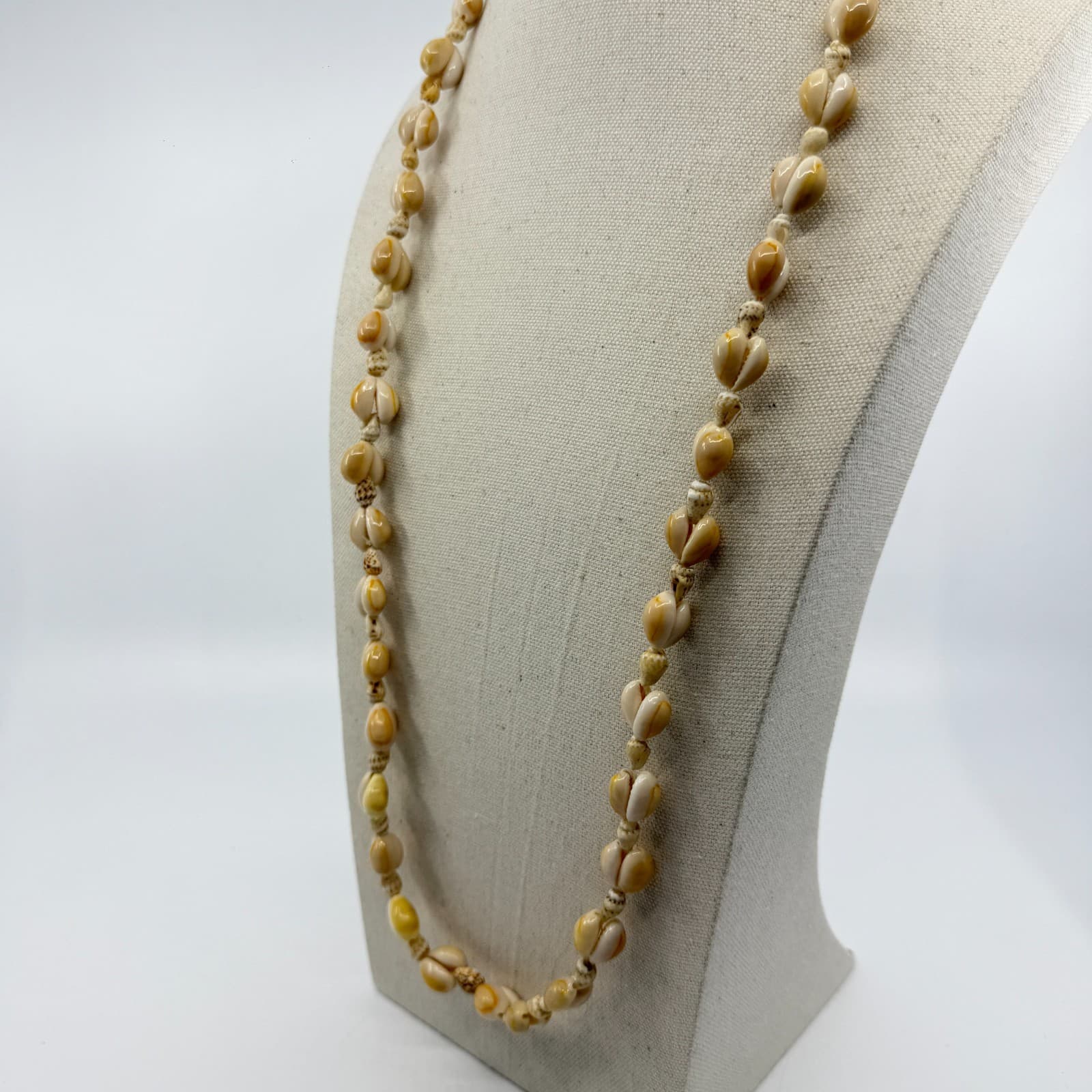 Natural Cowrie Shell Beaded Necklace Beach Boho Surf Aesthetic Statement Jewelry - Thumbnail 8