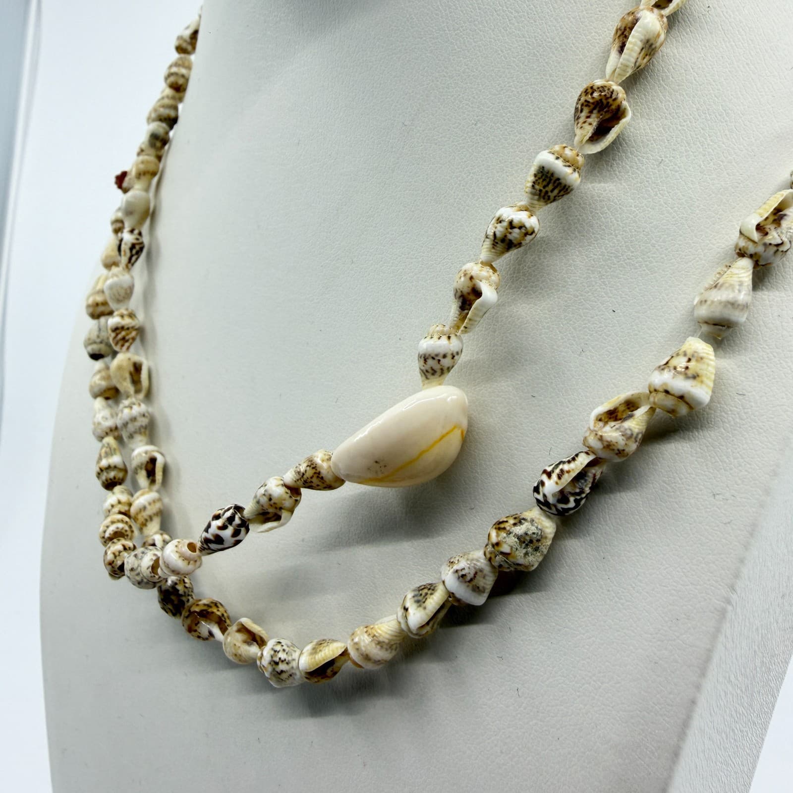 Natural Shell Layered Necklace Bohemian Beachy Statement Jewelry Gift for Her - Thumbnail 7
