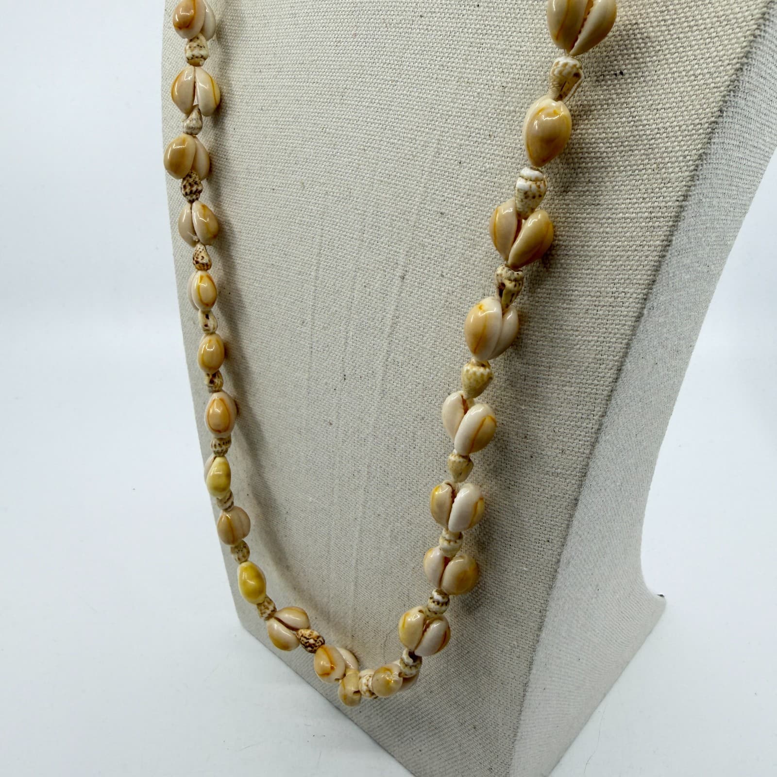 Natural Cowrie Shell Beaded Necklace Beach Boho Surf Aesthetic Statement Jewelry - Thumbnail 7