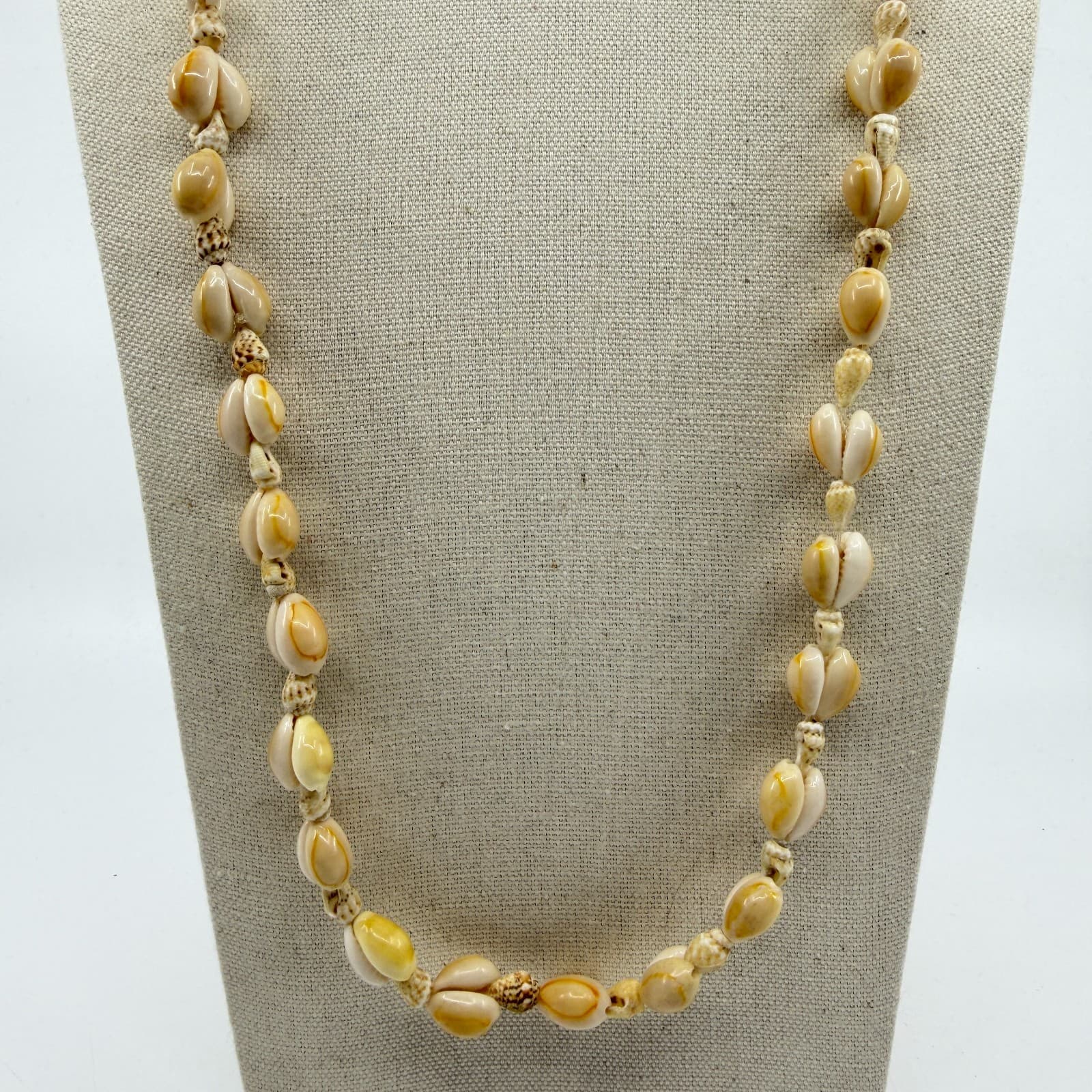 Natural Cowrie Shell Beaded Necklace Beach Boho Surf Aesthetic Statement Jewelry - Thumbnail 3