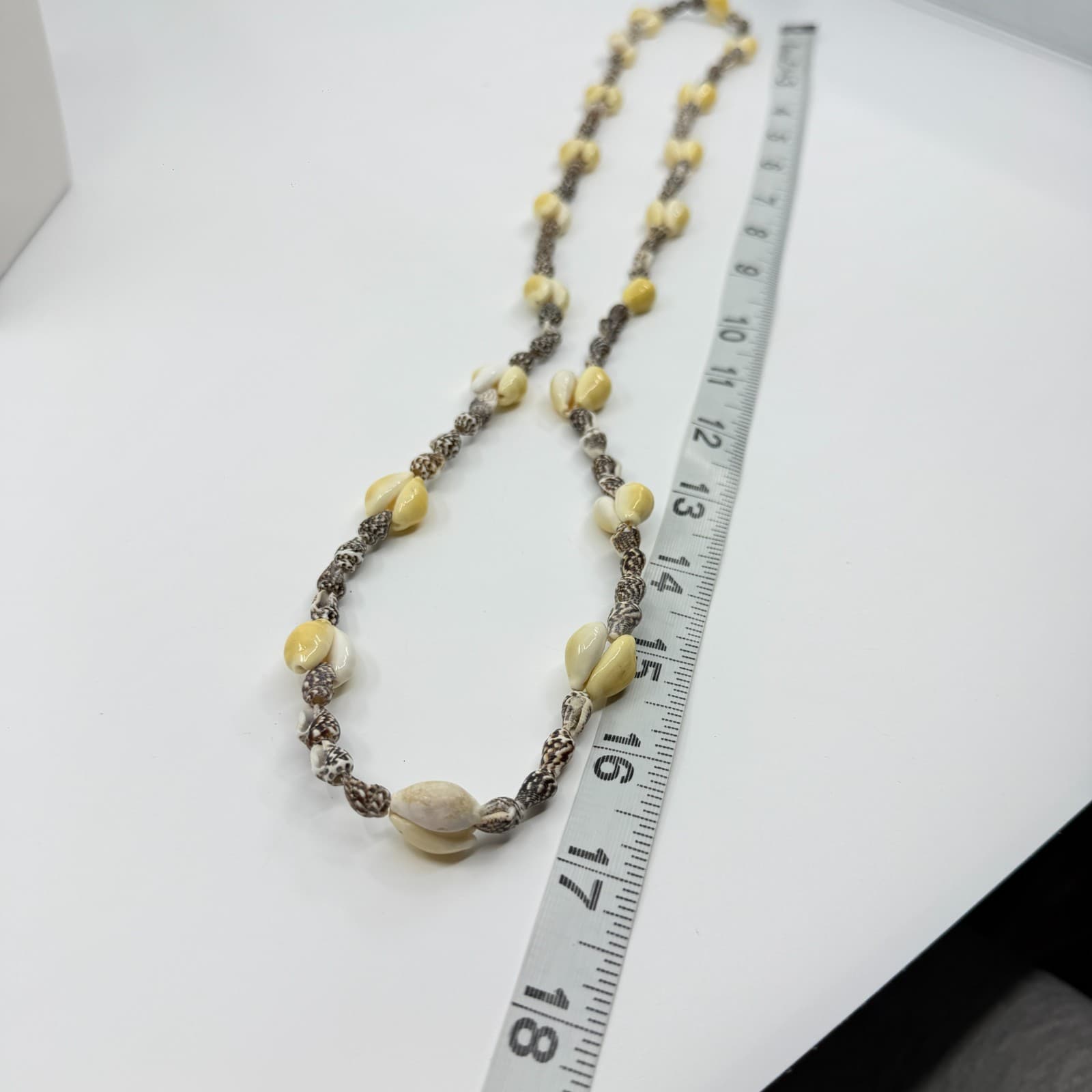 Natural Seashell Beaded Double Layer Necklace Beach Boho Surf Statement Jewelry - Thumbnail 8