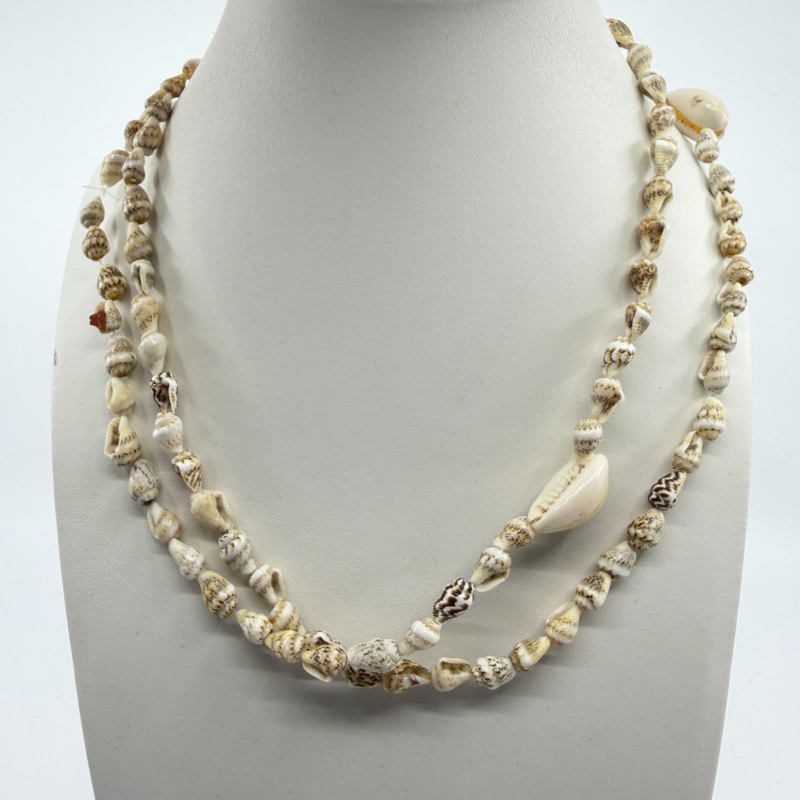 Natural Shell Layered Necklace Bohemian Beachy Statement Jewelry Gift for Her - Thumbnail 9