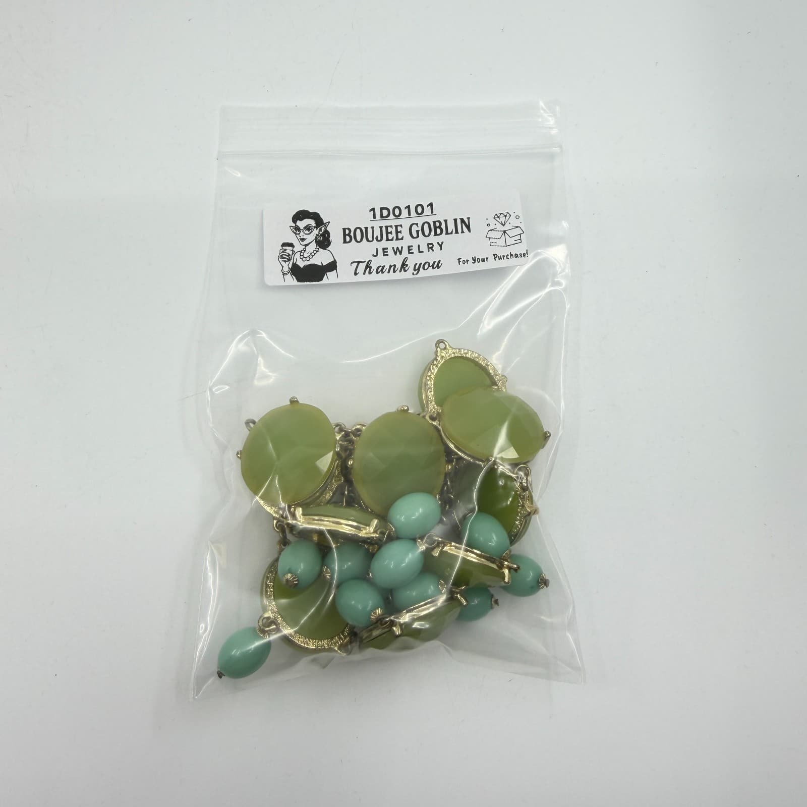 Bold Lime Green Faceted Beaded Statement Necklace Boho Festival Chunky Layering - Thumbnail 12