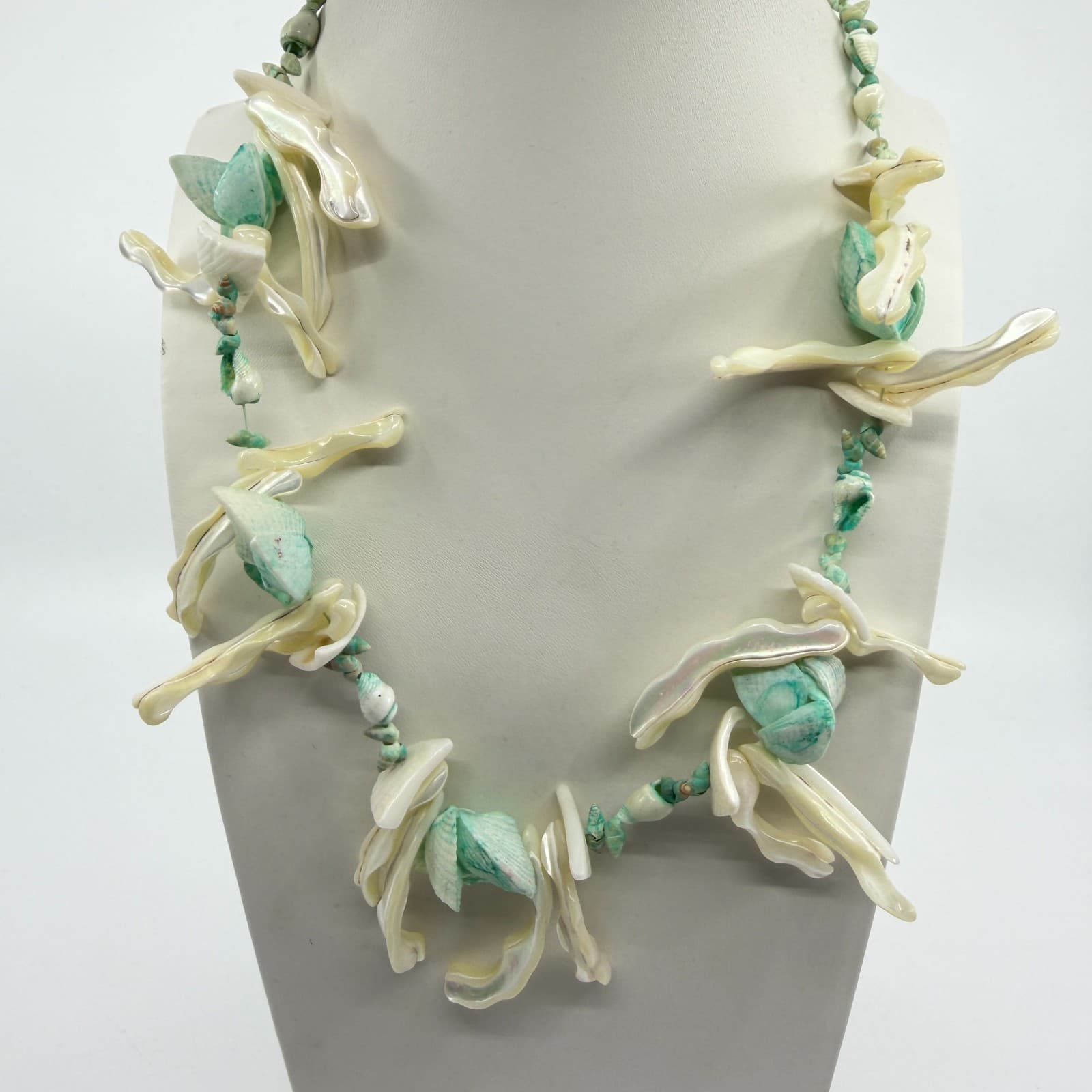 Coastal Seashell Statement Necklace Beachy Boho Layering Unique Vacation Jewelry - Thumbnail 7
