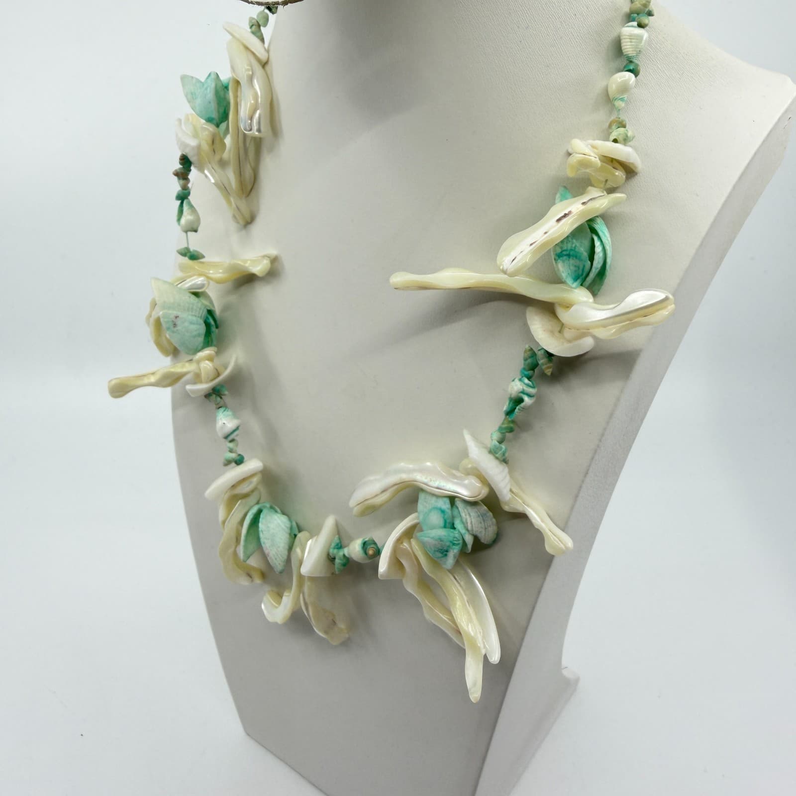 Coastal Seashell Statement Necklace Beachy Boho Layering Unique Vacation Jewelry - Thumbnail 6