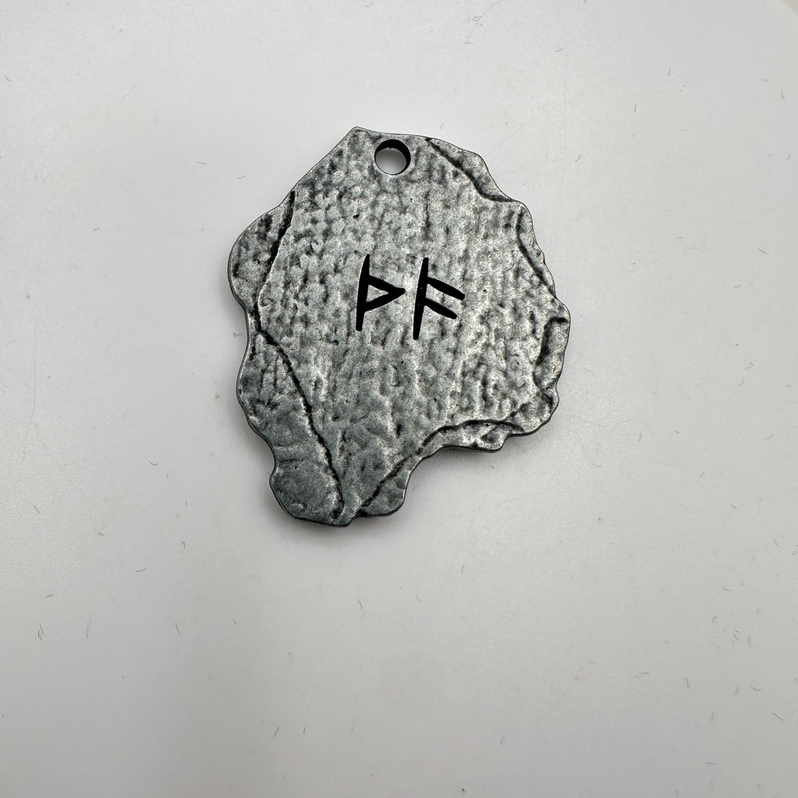 Vintage 90s Silver Tone Norse Viking Compass Aegishjalmur Helm Necklace Pendant - Thumbnail 5
