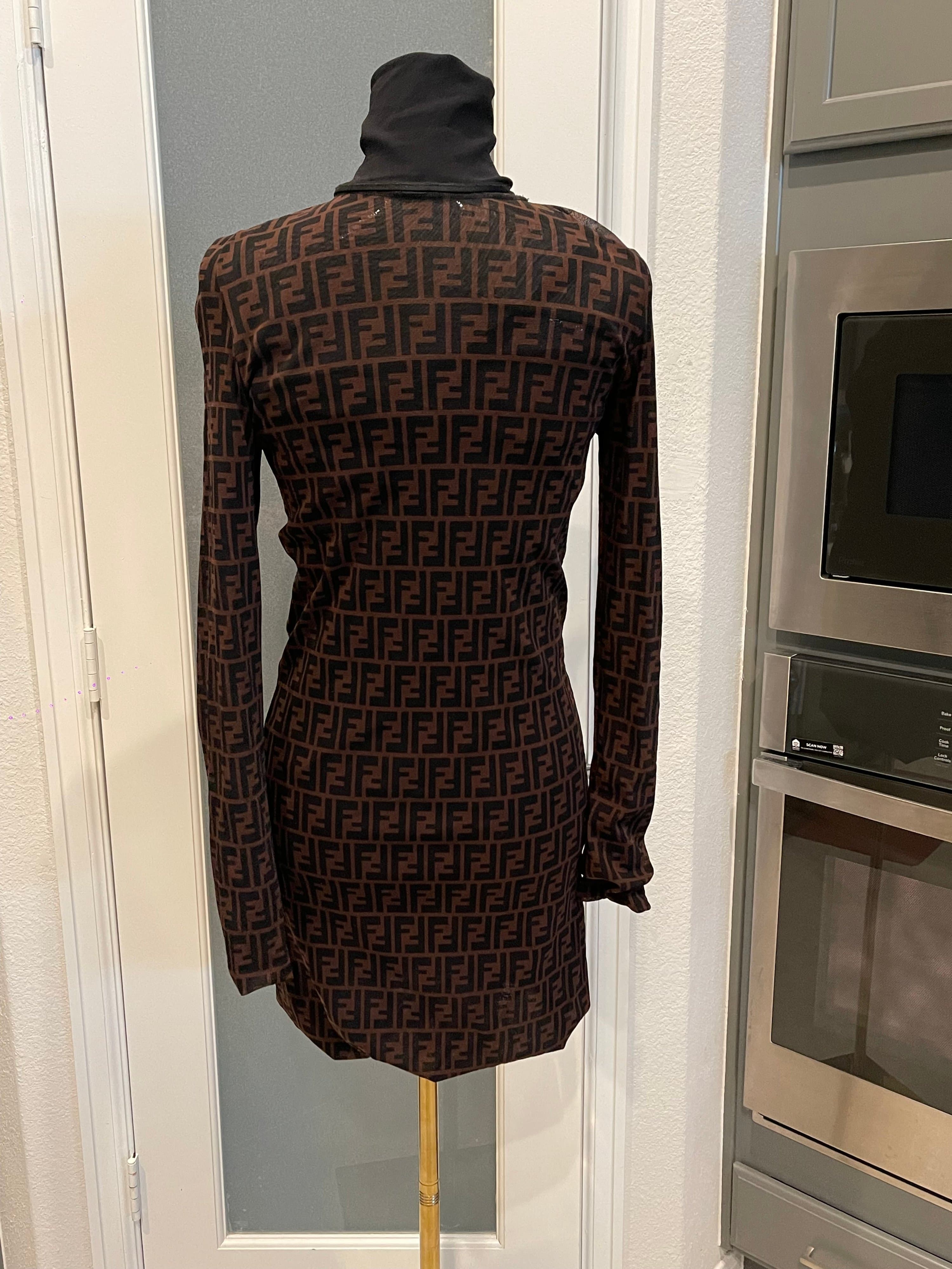Fendi Monogram Long Sleeve Dress - Thumbnail 2