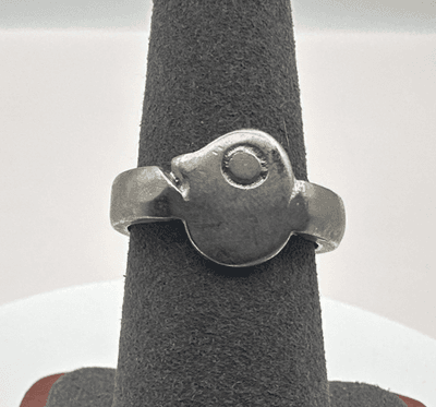 Vintage Y2K Engraved Silver Tone Ring Minimalist Women's Classic Fashion Jewelry