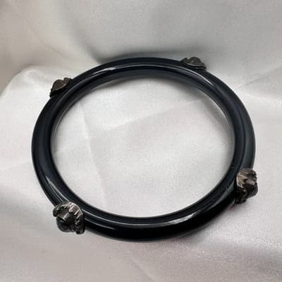 Vintage Y2K Silver Tone Black Beaded Bracelet Women's Classic Fashion Jewelry - Thumbnail 2