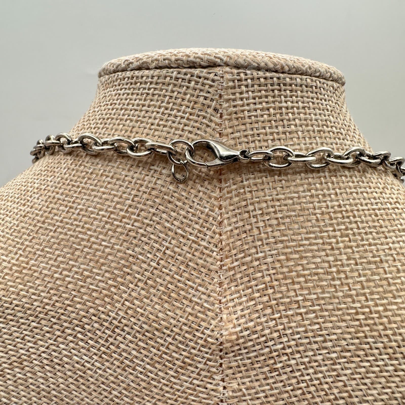 Vintage 90s Silver Tone Texas Temptress Necklace Statement Women's Jewelry - Thumbnail 7