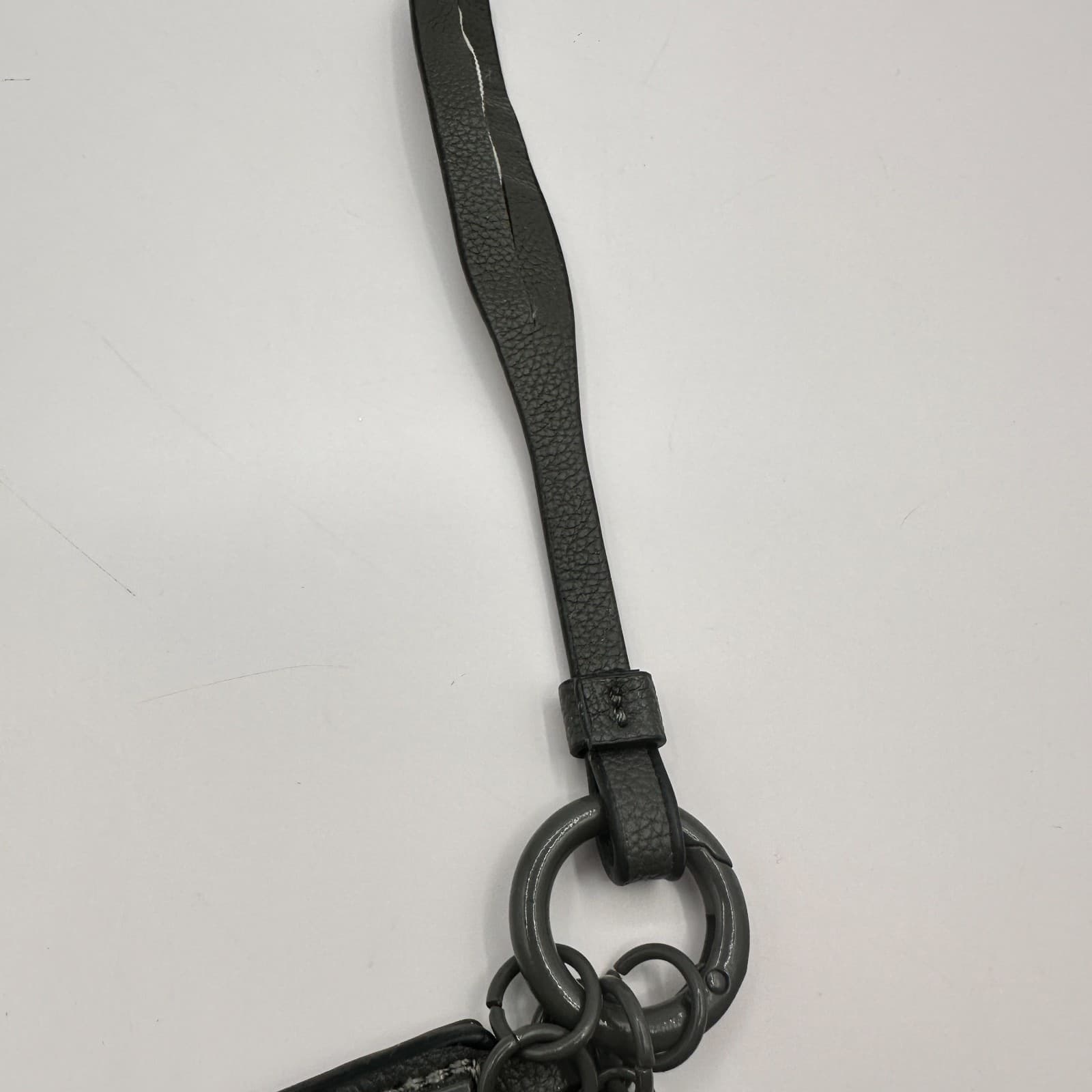 Vintage 90s Steve Madden Strap Keychain Black Faux Leather Fashion Accessory Y2K - Thumbnail 3