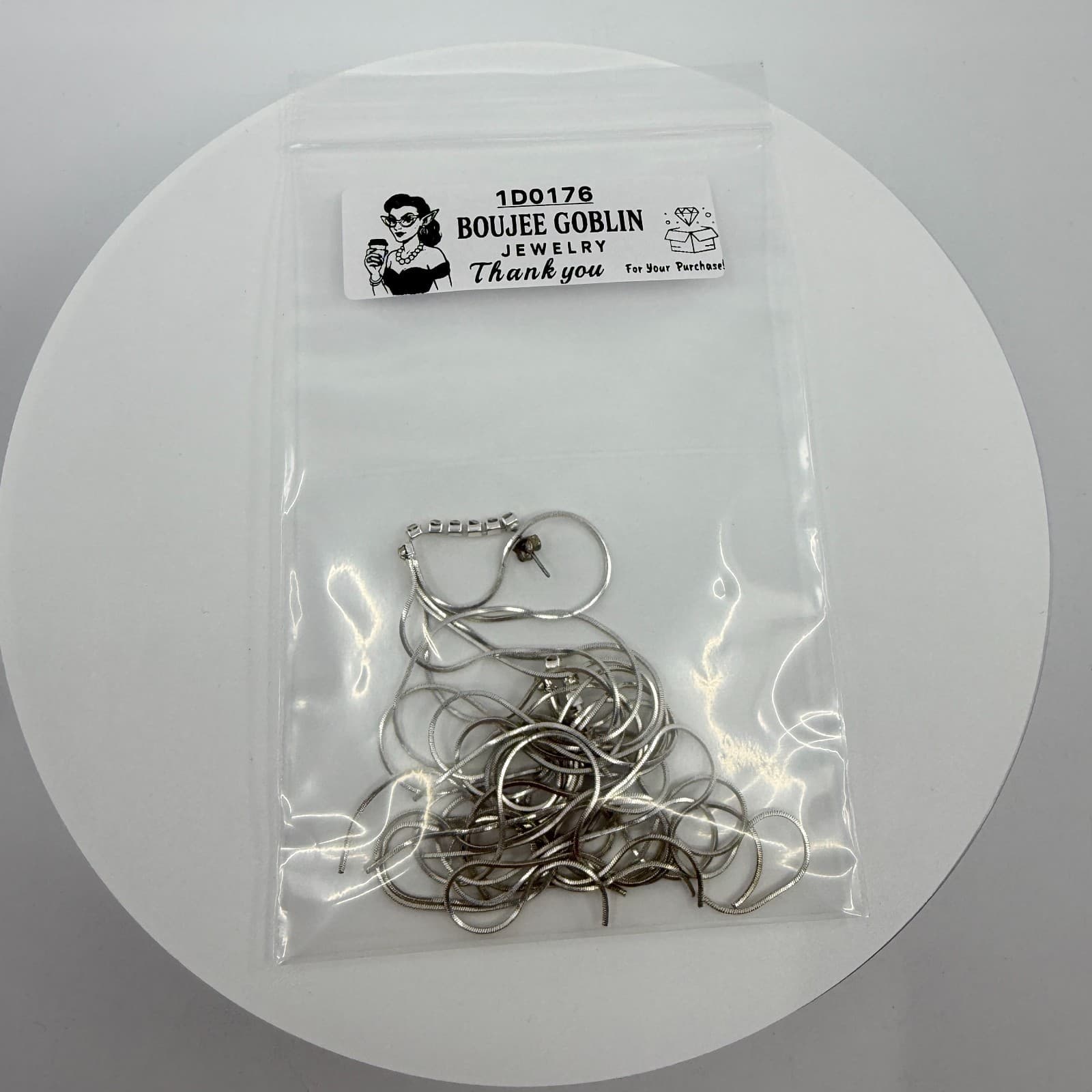 Y2K Liquid Silver Tone Multi Strand Snake Chain Dangle Drop Statement Earrings - Thumbnail 11