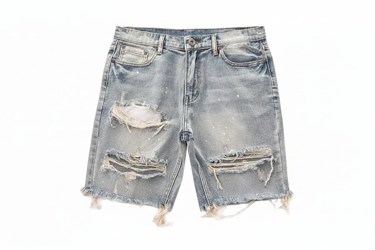 High Street Retro Hole Shorts - Thumbnail 2