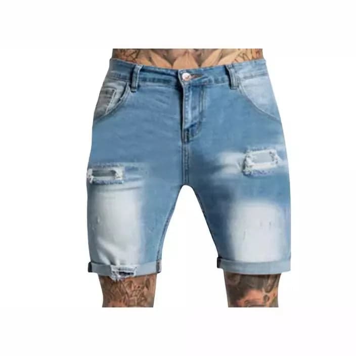 Ripped Cotton Jeans - Thumbnail 3