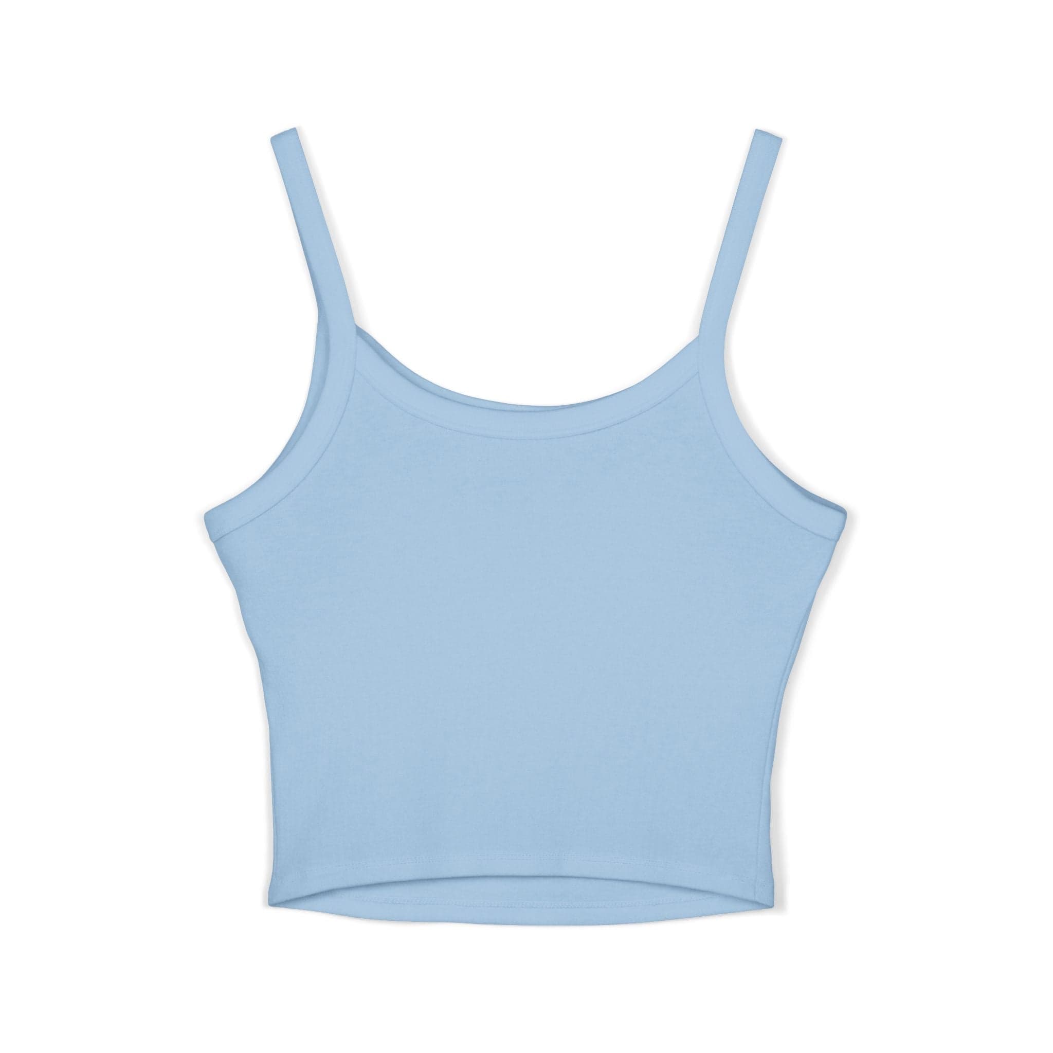 Floral Spaghetti Strap Tank Fitted Cropped Cotton-Blend - Thumbnail 8