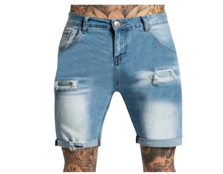 Ripped Cotton Jeans - Thumbnail 8