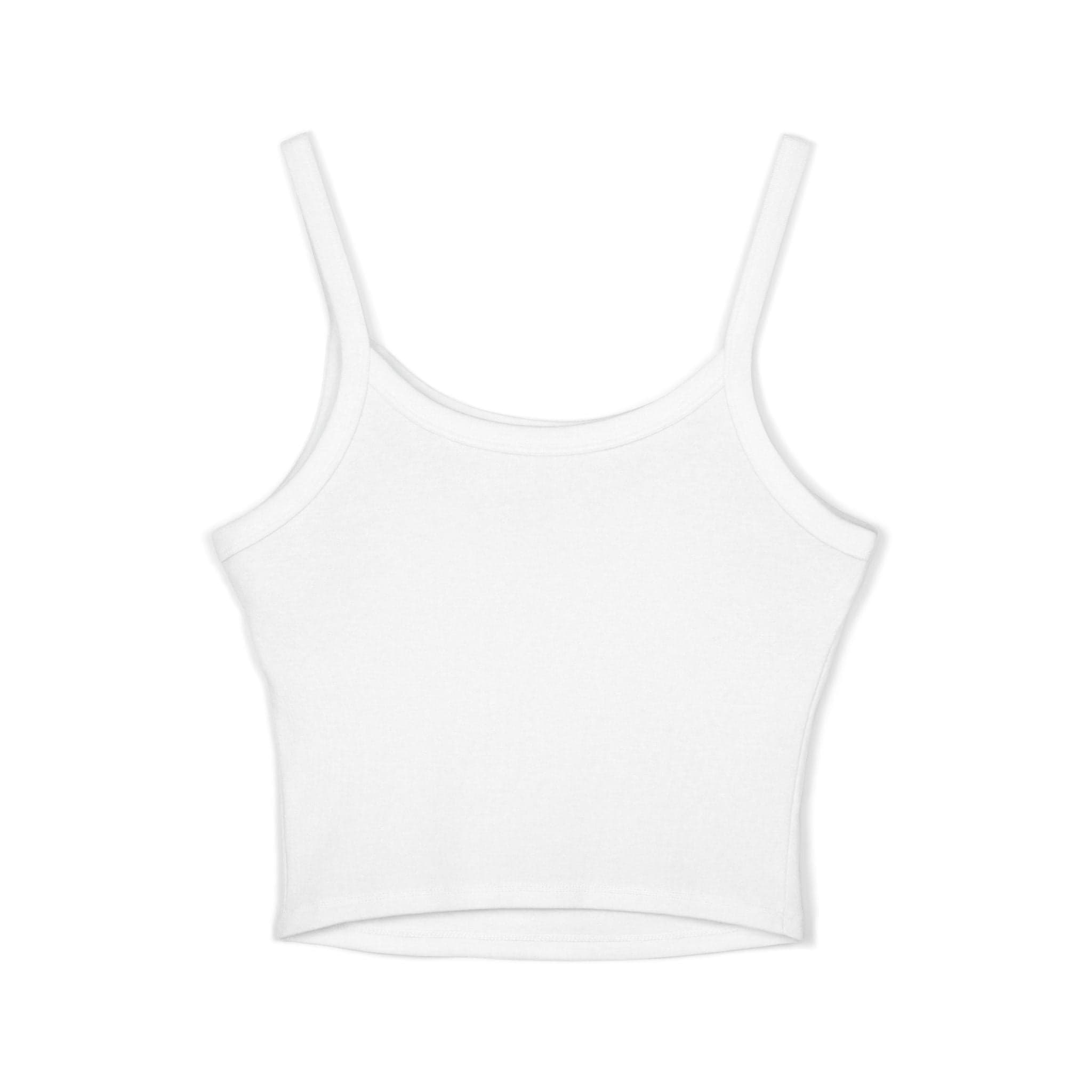 Floral Spaghetti Strap Tank Fitted Cropped Cotton-Blend - Thumbnail 5