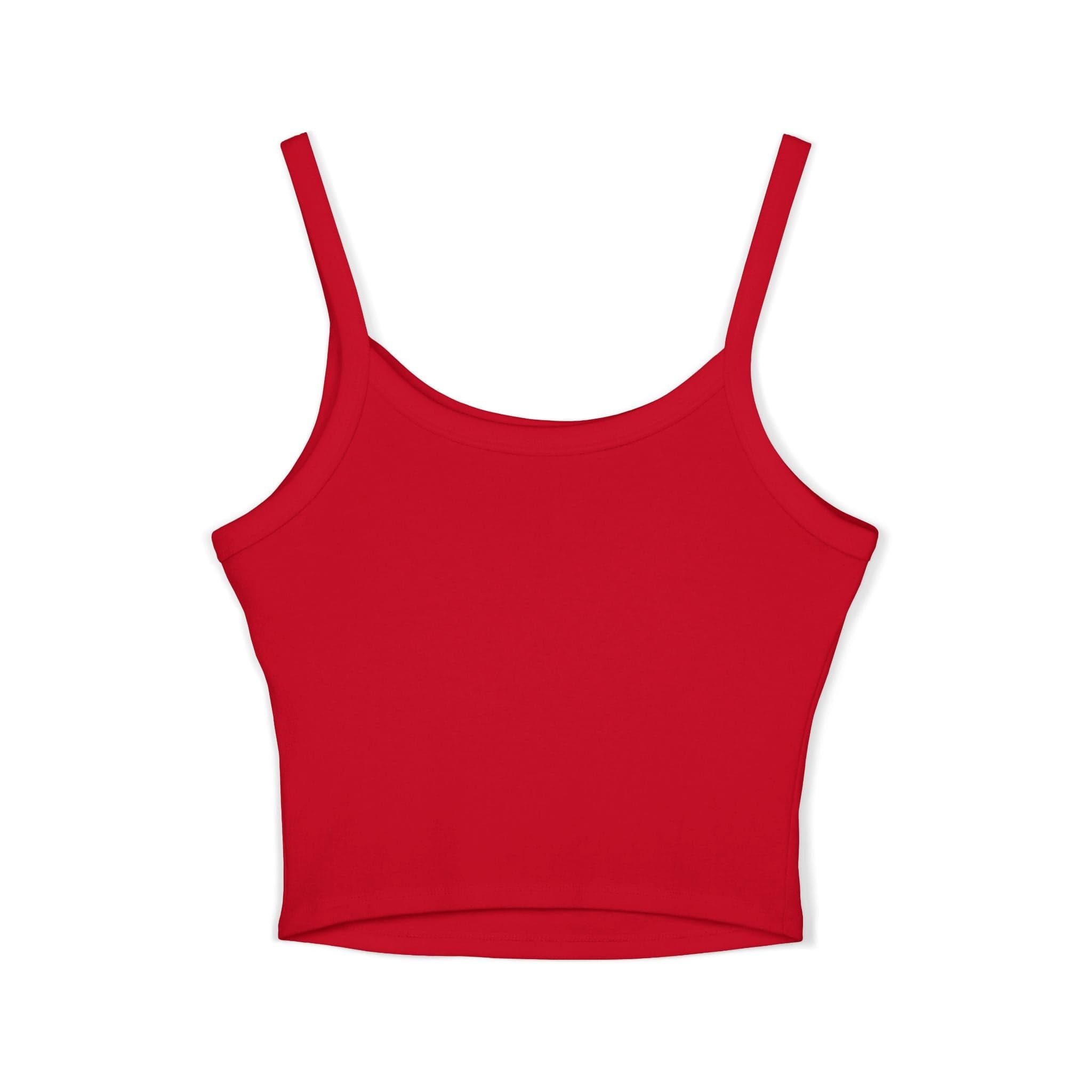Floral Spaghetti Strap Tank Fitted Cropped Cotton-Blend - Thumbnail 14