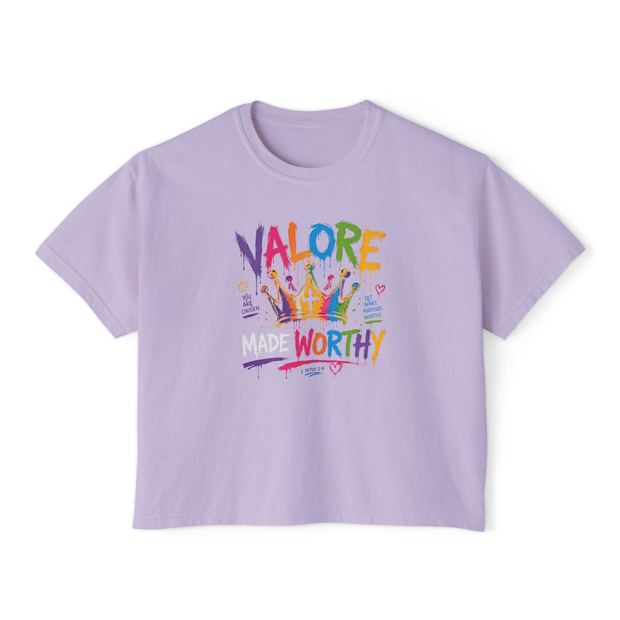 Colorful Inspirational Women's Boxy T‑Shirt - Thumbnail 4