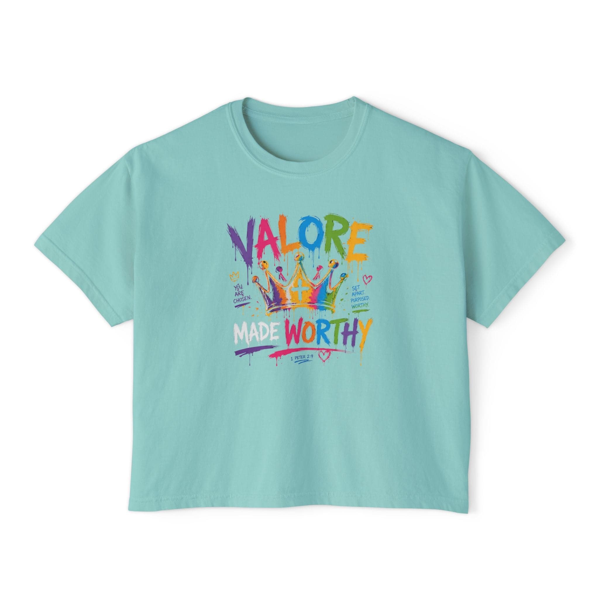 Colorful Inspirational Women's Boxy T‑Shirt - Thumbnail 3