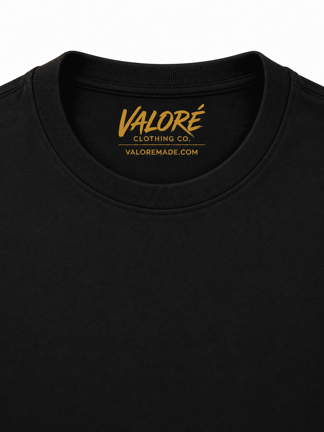 Black Plain Valoré T-Shirt - Thumbnail 2