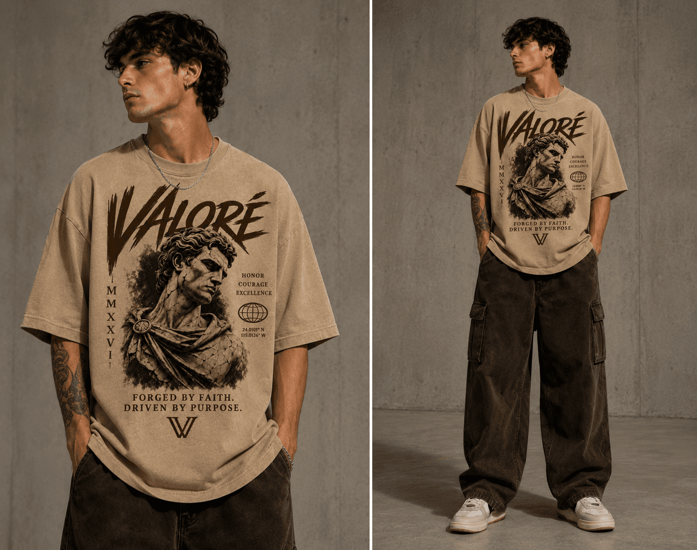 VALORÉ – Forged by Faith Oversized Tee - Thumbnail 3