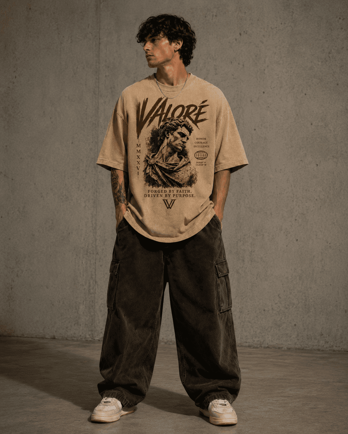 VALORÉ – Forged by Faith Oversized Tee - Thumbnail 2
